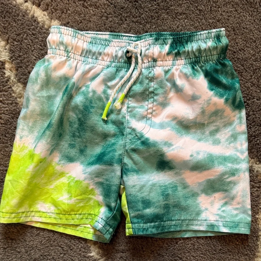 Cat & Jack Kids Swim Shorts Bathing Suit Rash guard Shirt Set size 2t